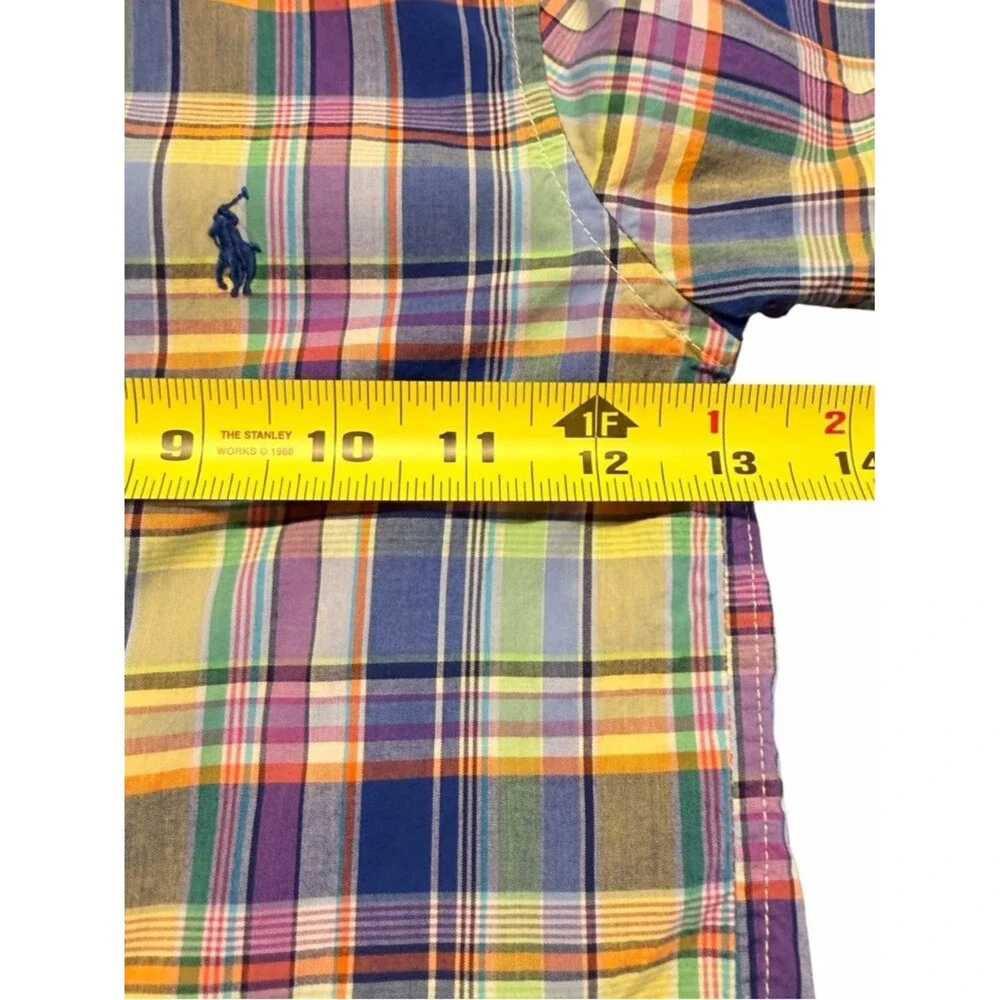 Ralph Lauren Boys Plaid Button Down Shirt Size 3T Preppy Classic Long Sleeve